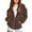 Brown, variant on Mercatoo 2025 Cute Ho𝐨dies for Teen Girls Zip Up Oversized Sweatshirts 𝐏reppy Sweaters Long Sleeve Baggy Pullover 𝗬2k Jacket