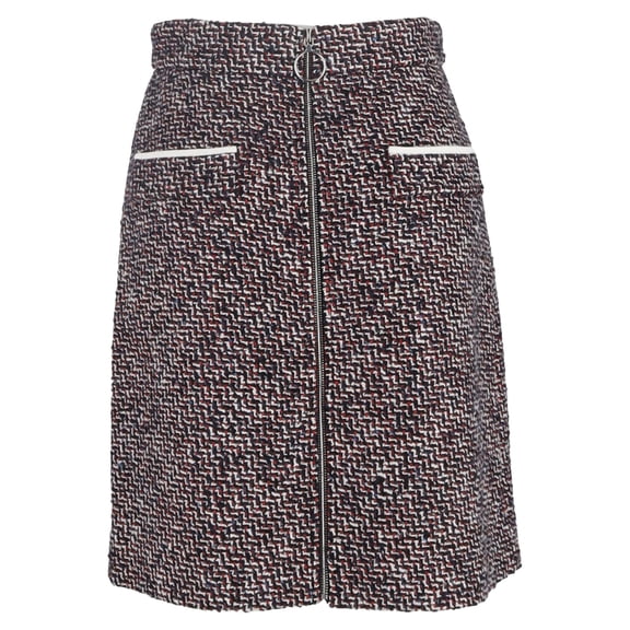 Pre-Owned Maje Jiberty Tweed Mini Skirt in Multicolor Cotton