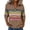 18ZA-Khaki, variant on oqasdz Sweatshirts for Women Striped Print Half Zip Pullover Long Sleeve Fall Formal Business Top Durable Soft Casual Outdoor