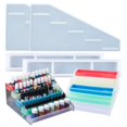 thumbnail image 1 of Estante organizador de exhibición de 5 capas, molde de resina, estante de silicona para esmalte de uñas, lápiz labial, estante de maquillaje, molde de fundición de resina epoxi, joyería, pigmento, ace, 1 of 5