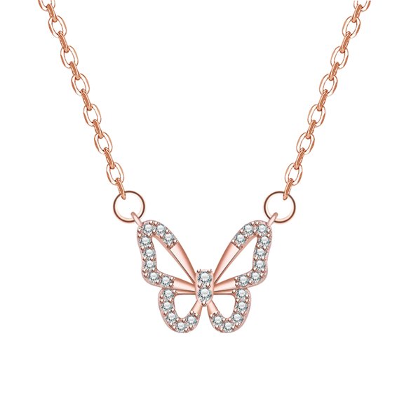 HOARBOEG 2025 Fashion Women Cubic Zirconia Necklace 18 Inch Adjustable Length with 2 Inch Extension Ideal Gift for Birthday Anniversary Christmas Graduation Valentine's Day