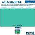 thumbnail image 2 of PINTURA VINILICA ACUA COVER COLOR TURQUESA MATE ACUARIO CUBETA, 2 of 5