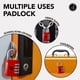 thumbnail image 5 of Candado Cerradura de combinación de 4 dígitos - para gimnasio, escuela, casillero, puerta exterior, cobertizo, cerca y almacenamiento - Metal resistente a la intemperie - Sin llave, fácil de configura, 5 of 7