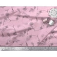 thumbnail image 3 of Soimoi Pink Cotton Duck Fabric Flower Floral Print Fabric by the Yard 44 Inch Wide, 3 of 3