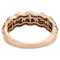 thumbnail image 4 of 14K Rose Gold Baguette & Brown Round Diamond Halo Ladies Wedding Band 1 CT., 4 of 5