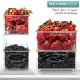 thumbnail image 2 of Sorbus Plastic Storage Bins Stackable Clear Pantry Organizer Box Bin Containers for Organizing Kitchen Fridge, Food, Snack Pantry Cabinet, Fruit, Vegetables, (Wide & Narrow - Pack of 4), 2 of 6
