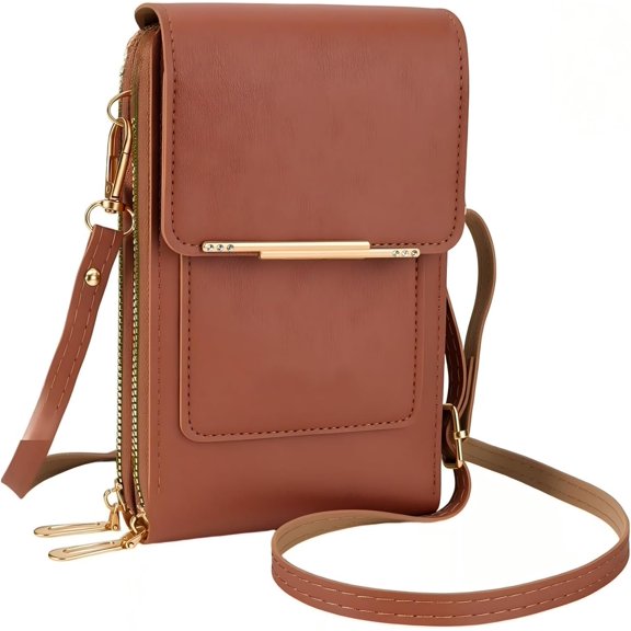 Women's Phone Messenger Bag, Crossbody Phone Wallet,Touch Screen Crossbody Phone Purse, Anti-Theft Shoulder Strap