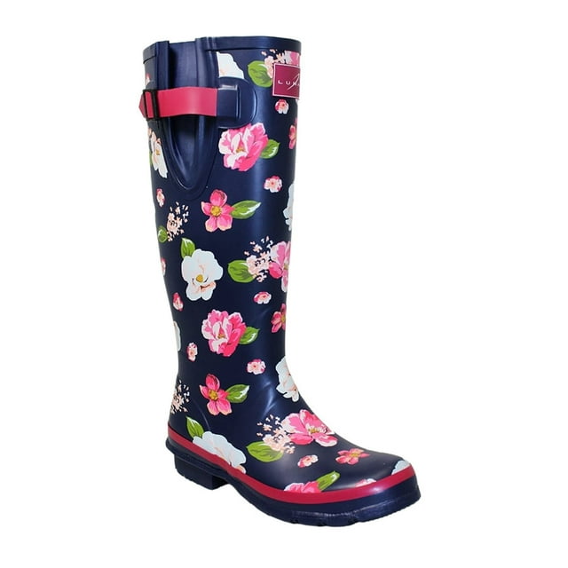 Lunar Bottes de Pluie à Motif Floral pour Femmes