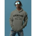 thumbnail image 2 of Chicago Gothic Font Hoodie Men -Image by Shutterstock, Male 5X-Large, 2 of 4