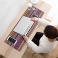 thumbnail image 3 of Long Mouse Pads for Desk,Purple Boho Tribal Stripes and Hearts Desk Mats on Top Of Desks, Desk Mouse Pad Extra Large with 3mm Non-Slip Base and Stitched Edge for Gaming,Work,Home 31.5"x11.8", 3 of 5