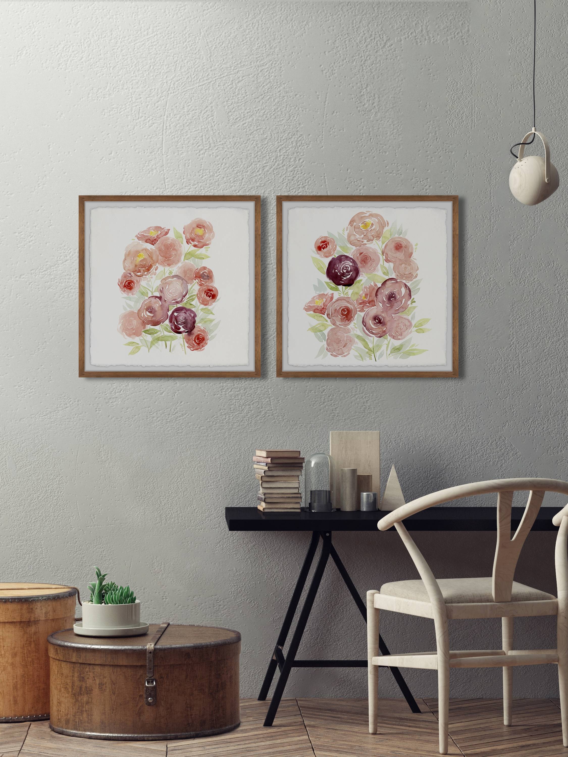 Marmont Hill Rosen Garden Iii Diptych, Art Prints, 24.00" x 1.50"