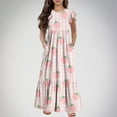 thumbnail image 4 of COM1950s Shorts pour Filles, Robe à Manches Courtes, Mode Été Nouvelles Manches Courtes Col Rond Robe Unie, Robe Bébé Fille, Robe Été Filles, Robe pour Filles, Shorts Bébé Fille, Robe Anniversaire Fille, 4 of 5