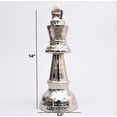 thumbnail image 3 of Expobazaar Sculpture | Decorative Hammered Nickel Finish Chess King Elegant Table Accent | 5.5x5.5x14", 3 of 6