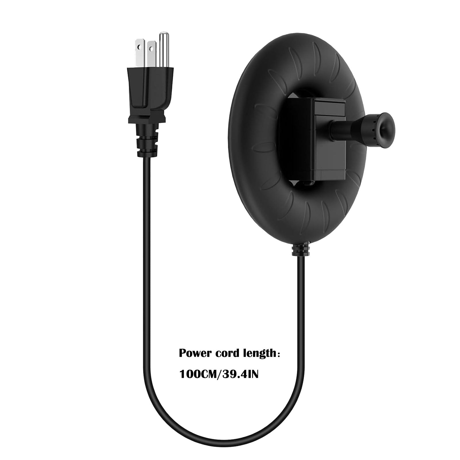 Chanana Bird Bath Heater with Fountain Pump Black, Heated Bird Baths for Outdoor in Winter, with Thermostatically Controlled and Cord, Heated Bird Bath, Birdbath Deicer for Garden Birdbath