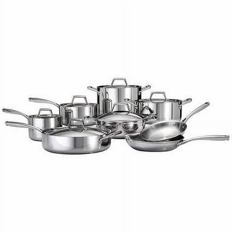 Tri-Ply Clad 14 Pc Stainless Steel Cookware Set with Glass Lids - Tramontina  US