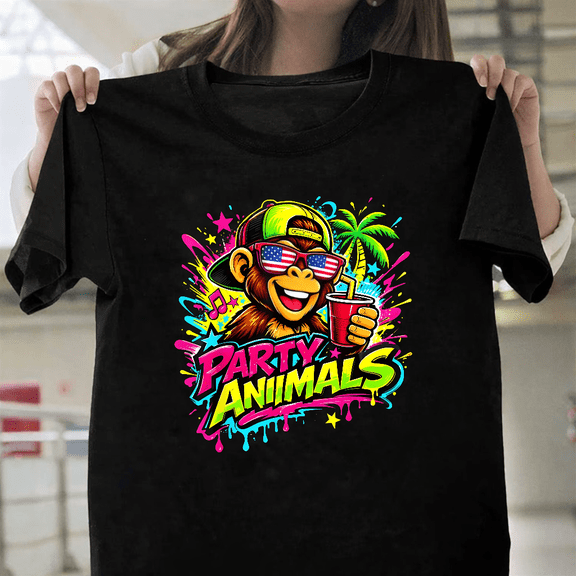 Party Animals Baseball Jersey Team Spirit Athletic Sport Unisex T-Shirt, up to size 3XL.