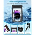 thumbnail image 4 of Large Waterproof Phone Pouch, Floating Dry Bag for iPhone 14 13 12 11 Pro Max Galaxy S22 S21 Large Capacity Waterproof Bag Sunscreen Glasses Storage Universal Dry Pouch for Swimming Rafting Boating, 4 of 7