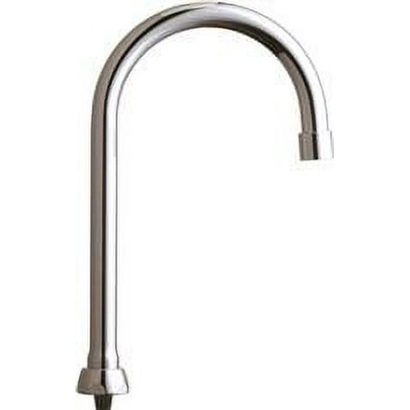 Chicago Faucets Ecast 5-1/4 In. Gooseneck Spout, 9-3/4 In. Tall, 3/8 In.-18 Npsm Female Thread, 1.5 Gpm Insert, Lead Free