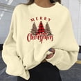 thumbnail image 1 of Chandail Contigoes pour Femmes, Mode de Noël pour Femmes Décontractée à Imprimé, Col Rond, Manches Longues Amples, Hauts Courts, Blouse, Chandails Sans Capuchon, 1 of 4