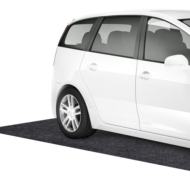 Tapete para piso de garaje, tapete absorbente para derrames de aceite de 6.6 × 7.6 pies con respaldo impermeable, almohadilla de aceite antideslizante reutilizable, tapete de estacionamiento cortable,