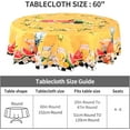 thumbnail image 3 of Lemon Watermelon Tablecloth Washable Round Table Cover for Kitchen Dining Decoration 60 Inch, 3 of 6