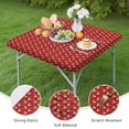 thumbnail image 4 of Red Christmas Reindeer Pattern Square Fitted Tablecloth with Elastic Edge,Square Table Cover,Washable Elastic Table Cover for Home Kitchen Party Decor 34"x34", 4 of 6
