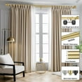 thumbnail image 4 of Double Curtain Rods Brass, Double Curtain Rods for Window 48-84 Inch, Decorative Double Drapery Rod with Modern End Cap, 1-Inch Front and 5/8 Inch Back Double Window Rods, 4 of 14