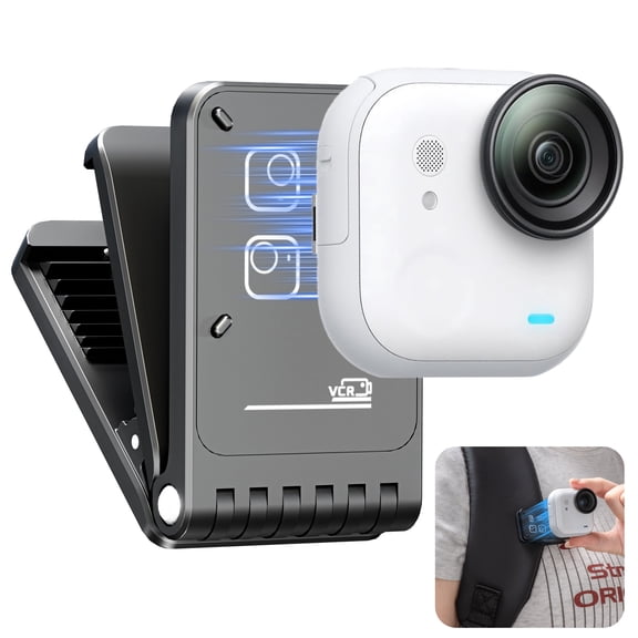 Go Ultra Magnetic Backpack Mount Stand for Insta360 Go Ultra Accessories Pivot Clip Angle Quick Release Hat Mount Adapter for Desktop Outdoor Travel Video POV Shooting