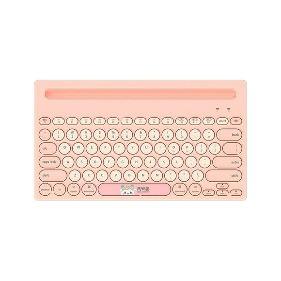 AJAZZ 320I Computer Keyboard Portable Quick Response 79 Keys Wired/Bluetooth-compatible/2.4G Gaming Keyboard for Office - Sakura Pink#