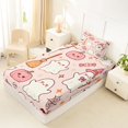 thumbnail image 4 of Homewish Kawaii Bowknot Ghost Twin Sheets,Halloween Pumpkin Bat Web Bedding, 3pcs, 1 Flat Sheet, 1 Fitted Sheet and 1 Pillowcase, 4 of 5