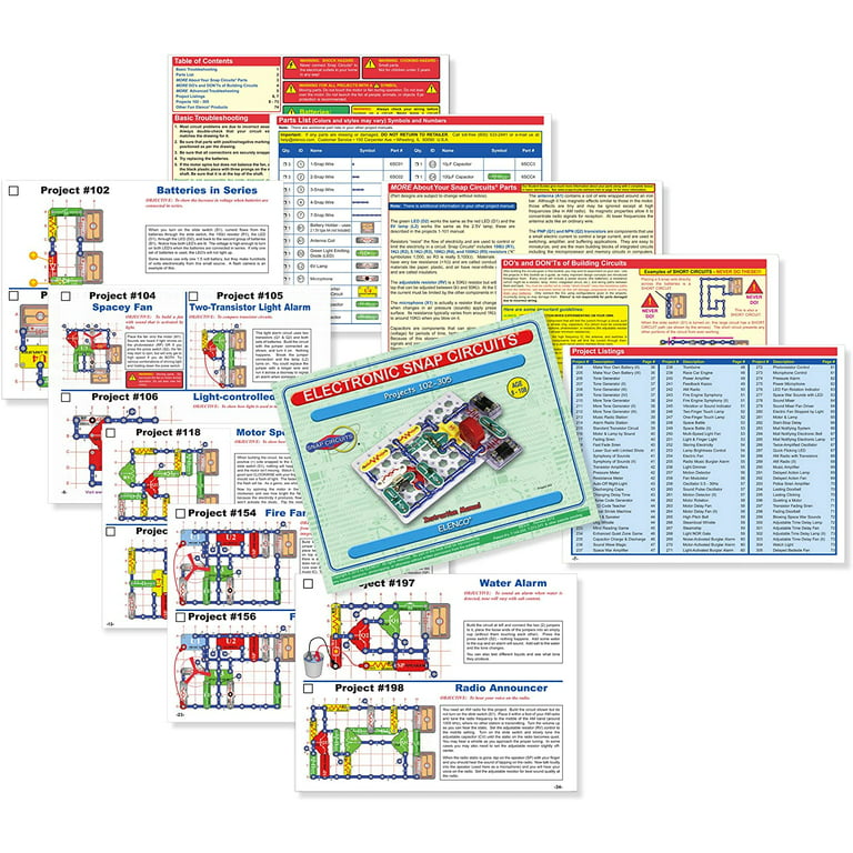 Snap Circuits Classic SC-300 Electronics Exploration Kit | Over 300  Projects | Full Color Manual Parts | STEM Educational Toy for Kids 8+ 2.3 x  13.6 x
