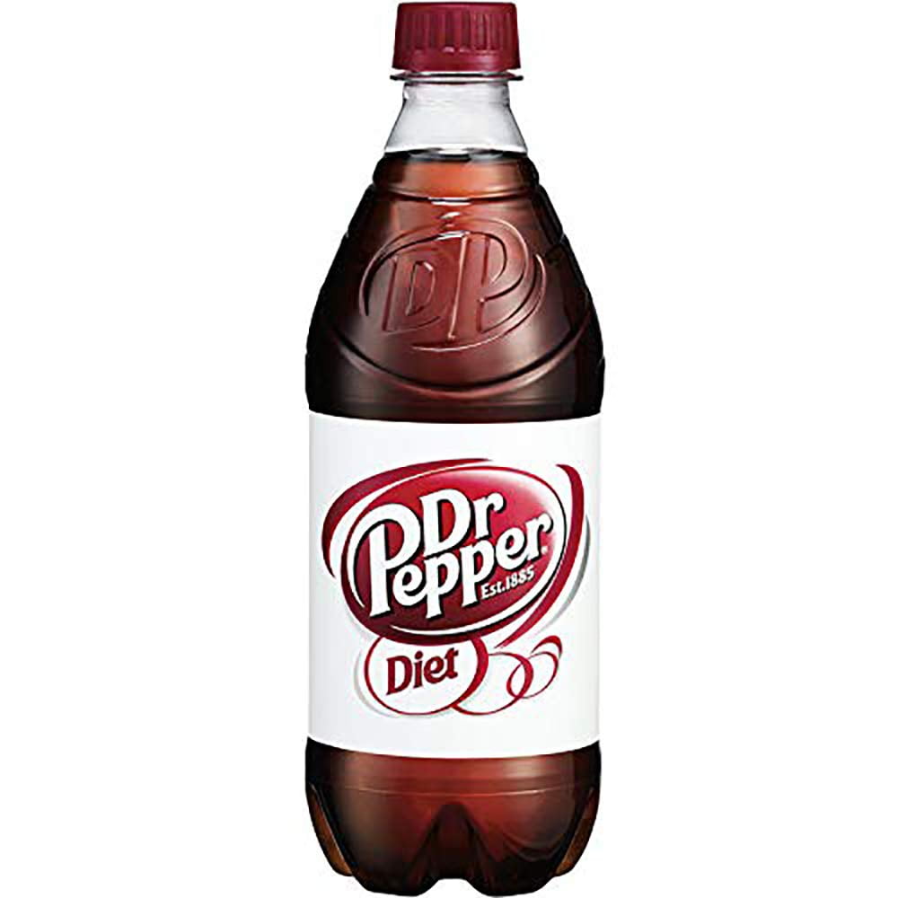 Diet Dr Pepper Soda 20oz Bottles, Quantity of 24 