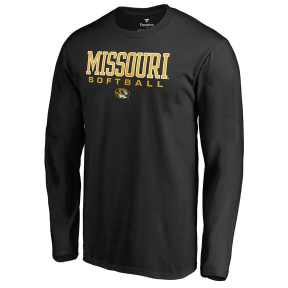 Men's Black Missouri Tigers Team Unity Softball Long Sleeve T-Shirt