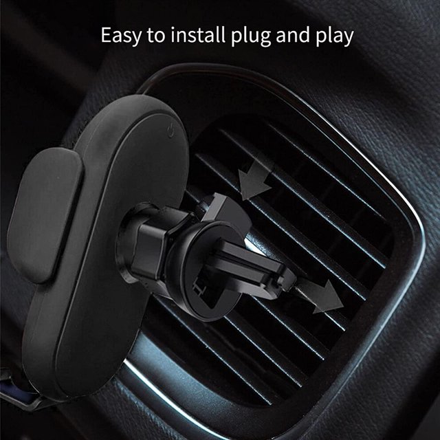 Cargador inalámbrico para coche inteligente, soporte para teléfono con detección automática, soporte para cargadores de coche, carga rápida Qi 10W