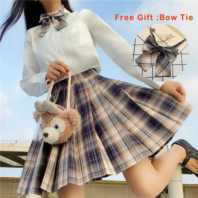 Cute high waisted plaid skirts discount
