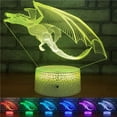 thumbnail image 4 of Usb 3D Dinosaurio Ilusión Noche Luz Noche Dormir Luz Led Regalo Creativo Para Niños Noticed HA017222-00, 4 of 7