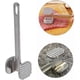 thumbnail image 3 of Ablandador de carne de aleación de aluminio, martillo con púas y martillo plano, mazo de Metal utilizado para carne, pollo, pescado, cerdo, buen agarre, plateado, 3 of 5