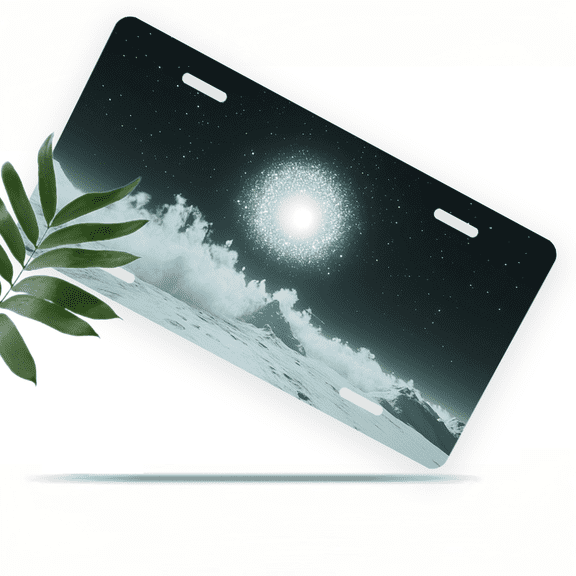 1 Pcs Durable License Plate Covers & Frames, Snowy Landscape For Decorative Front, Waterproof For Decoration Aluminum License Plate Covers & Frames Cover For Men Women, 12" X 6"