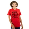 thumbnail image 3 of Normal People Scare Me Tales Horror Plus Size Crewneck Graphic Tee Shirt Brisco Brands 2X, 3 of 5