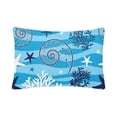 thumbnail image 3 of YUSDECOR Coquillages et Étoile de Mer Taie d'Oreiller Coussin Protecteur Couverture 20x30 Pouces, Ensemble de 2, 3 of 3