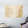 thumbnail image 1 of Beige Decor Tapestry, Golden Linked Circle and Diamond Shape Motifs Geometric Style Abstract Pattern Print, Wall Hanging for Bedroom Living Room Dorm Decor, 60W X 40L Inches, Gold, by Ambesonne, 1 of 2