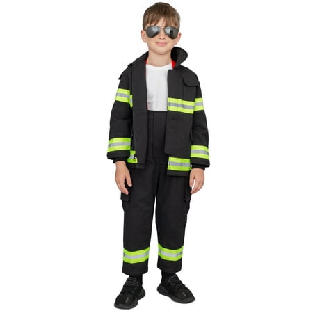 Fireman Fire Fighter Child Costume Jacket and Pants Set