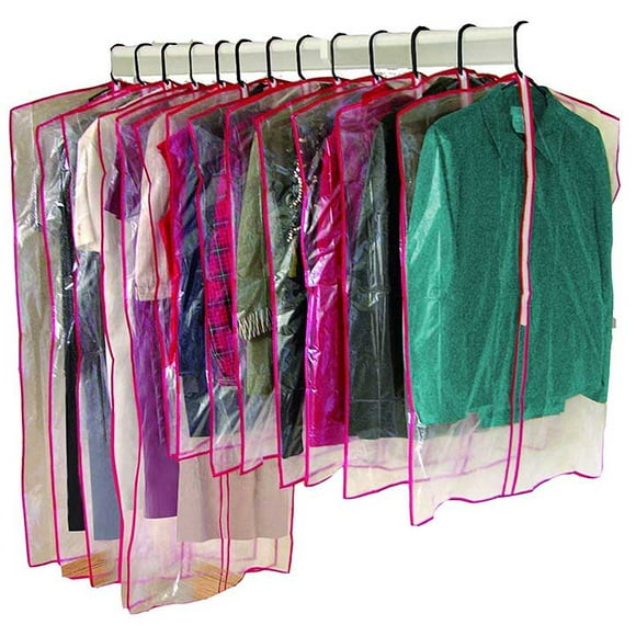 clear plastic garment bags