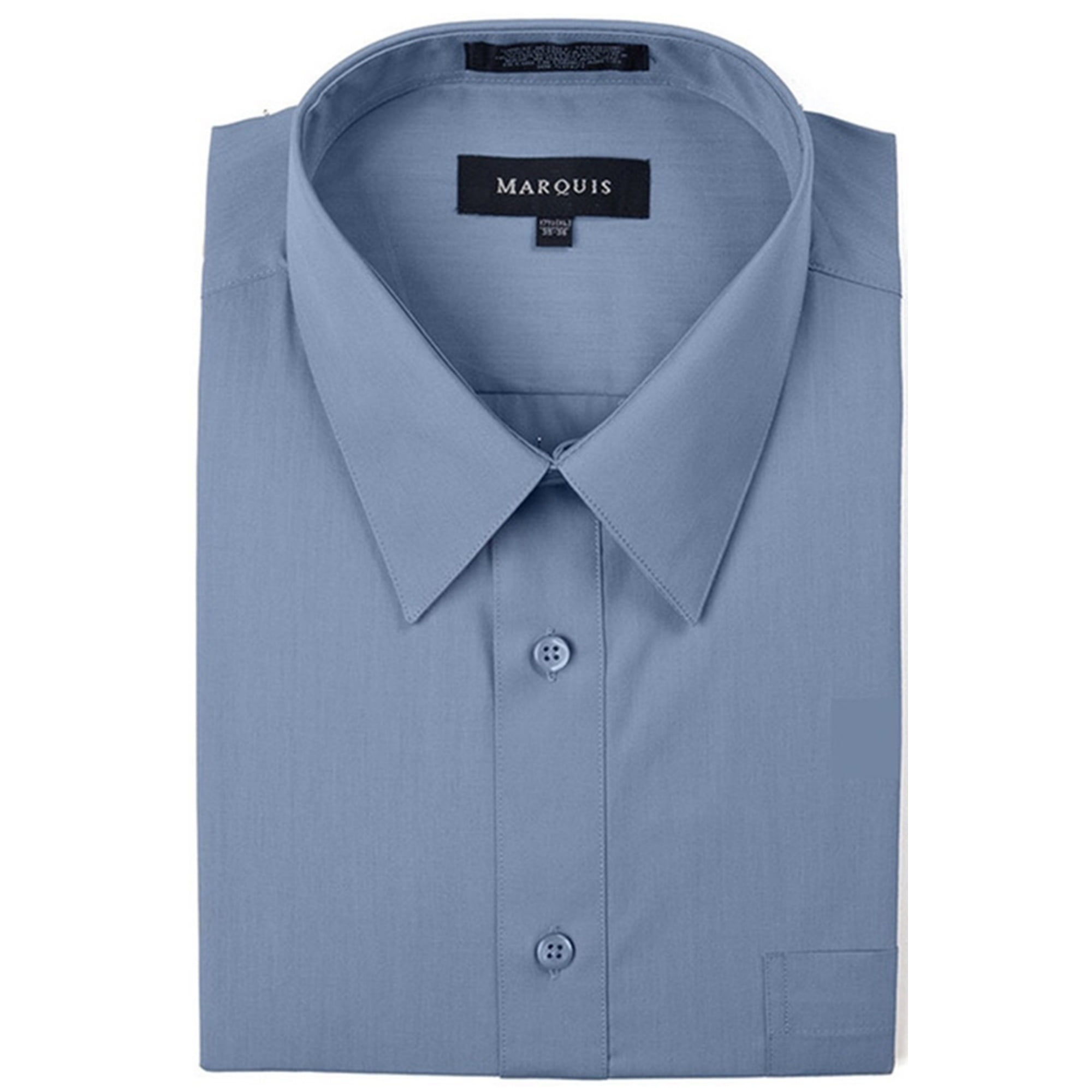 Steel Blue Classic Fit Long Sleeve Dress Shirt N 18.5, S 36-37 ...