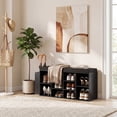thumbnail image 2 of ELLEGNT Shoe Bench with Umbrella Stand - Padded Seat, Adjustable Shelves for Entryway Storage, Black, 2 of 7