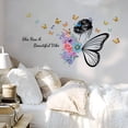 thumbnail image 4 of CCOCC Eye Wall Decals Peel and Stick Bedroom Decor for Women Butterfly Flower Home Wall Decor Living Room Wall Stickers and Murals Wall Stickers Butterflies Motivational Vinyl Wall Murals, 4 of 7