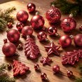 thumbnail image 4 of 40 Pcs Christmas Tree Decorations Electroplated Plastic Hanging Pendant Multiple Styles Of Christmas Ornaments Shatterproof Christmas Decoration Indoor, 4 of 6