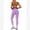 Purple, variant on IDOPIP Workout Sets for Women Seamless Butt Lifting Leggings Halter Sports Bra Scoop Neck Backless Yoga Outfit 2 Piece Gym Running Outfits