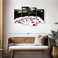 thumbnail image 3 of Elephant Stock Hearts Royal Flush Wall Art - Horizontal Multi Panel Canvas - Living Room Wall Decor - Hobbies And Lifestyle Multi Panel - Black And White Decor - 43" x 27", 3 of 8