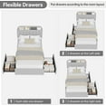 thumbnail image 3 of EastVita FULL Size Bed Frame with Storage Headboard, Girls Platform Bed, Grey, 3 of 5